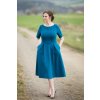 Dámské šaty Paola Bellazu petrolejové 4