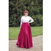 Saténová dlouhá sukně Rosie vínová
