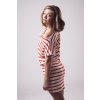 Šaty Rosmarina pruhovaná červeno bílá 1