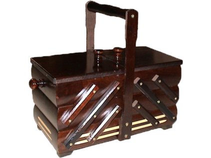 Kazeta rozkládací tmavěhnědá hladká malá 0960007