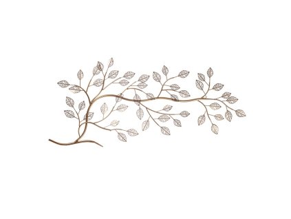 Nástěnná dekorace - strom kovový, zlatý