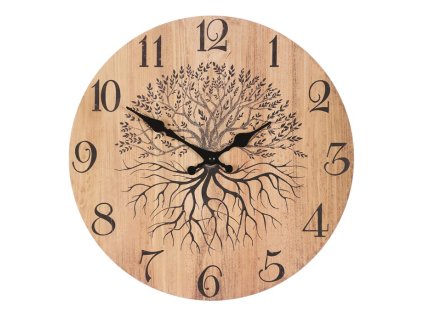 Hodiny nástěnné - pr. 34 cm, MDF, strom života