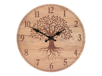 Hodiny nástěnné - pr. 34 cm, MDF, strom života