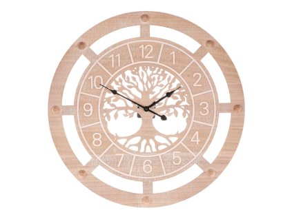 Hodiny nástěnné - pr. 60 cm, MDF, strom života ve středu
