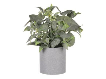 Zeleň v šedém obalu - umělá, barva přírodní