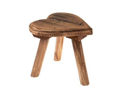 Dřevěná stolička -srdce 20 cm, 0/16