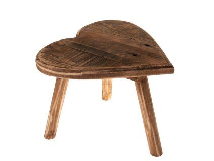 Dřevěná stolička -srdce 25 cm, 0/8