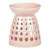 Aromalampa - porcelánová, kulaté otvory, barva meruňková