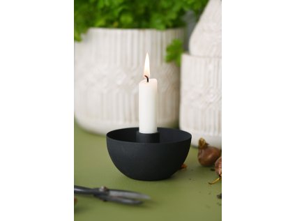 Kovový svícen Ib Laursen – Black (Ø 10,2 × 5,3 cm)