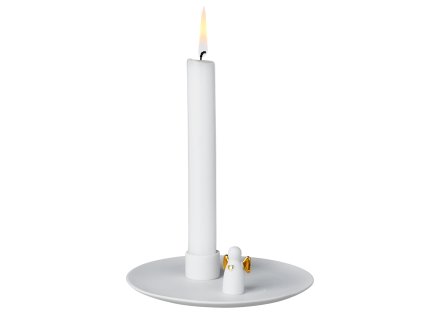 Porcelánový svícen s andílkem Räder Light Gold – průměr 14 cm