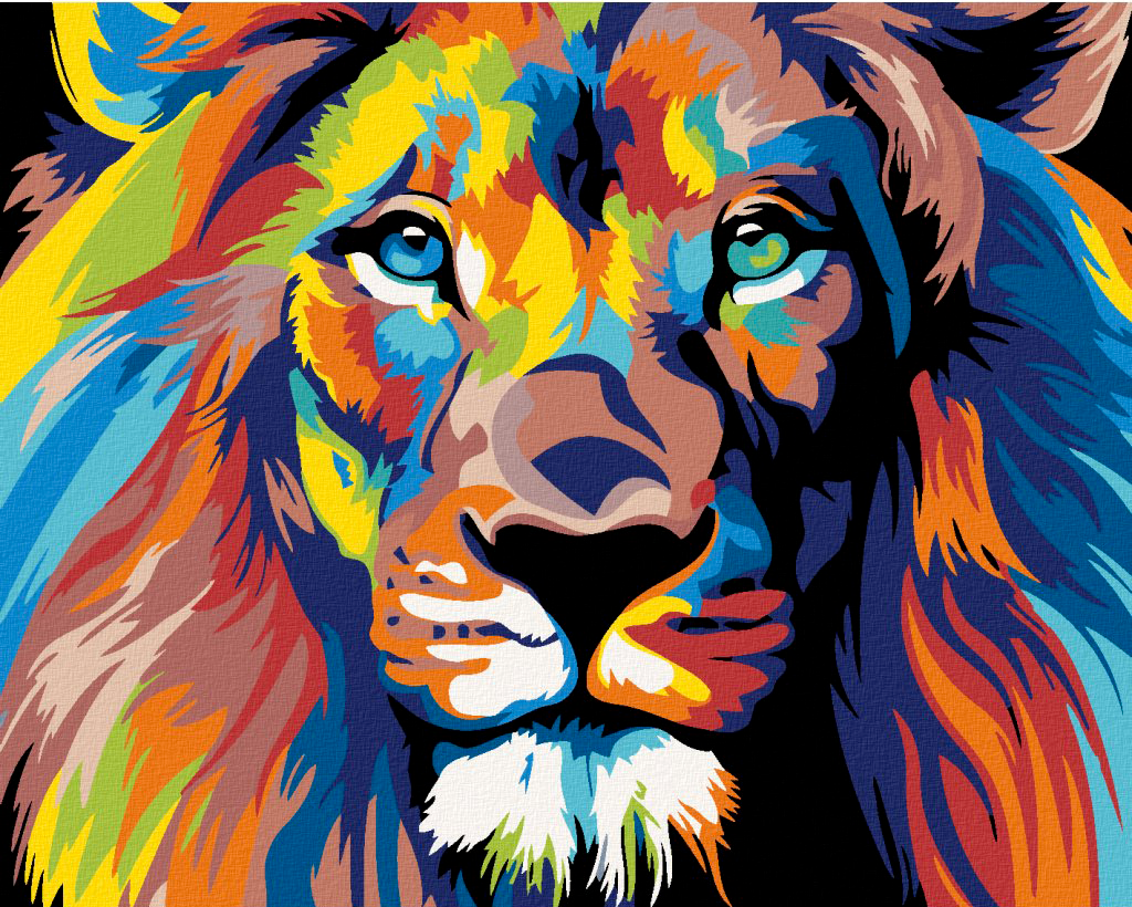 Omalovánky - barevný lev