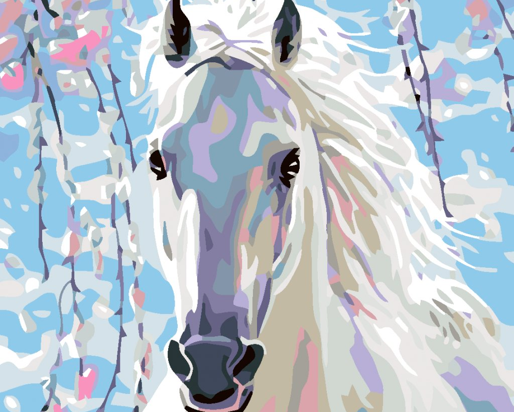 Omalovánky - bílý kůň