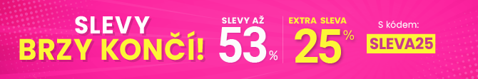 Slevy až 53 % + navíc 25 %