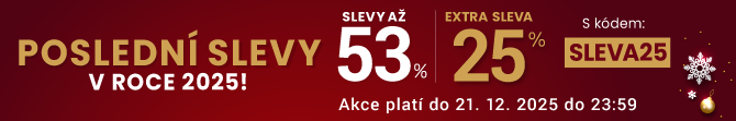 Slevy až 53 % + navíc 25 %