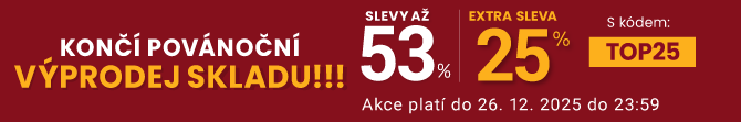 Slevy až 53 % + navíc 25 %