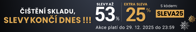 Slevy až 53 % + navíc 25 %