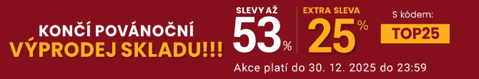 Slevy až 53 % + navíc 25 %