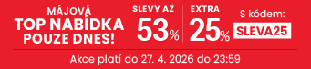 Slevy až 53 % + sleva 25  %