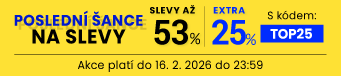 Slevy až 53 % + navíc 25 %