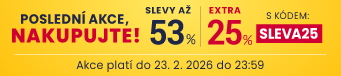 Slevy až 53 % + navíc 25 %