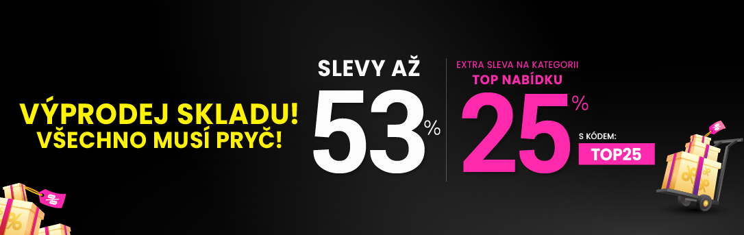 Slevy až 53 % + navíc 25 %