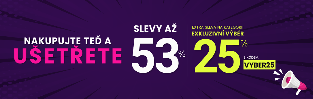 Slevy až 53 % + navíc 25 %