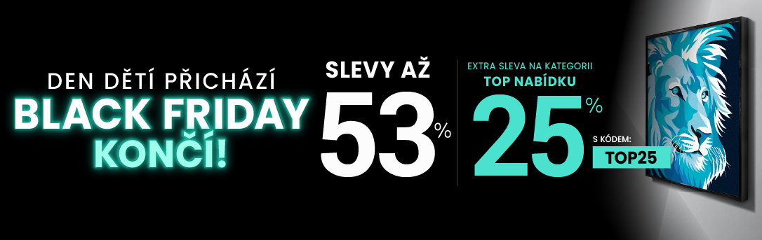 Slevy až 53 % + navíc 25 %