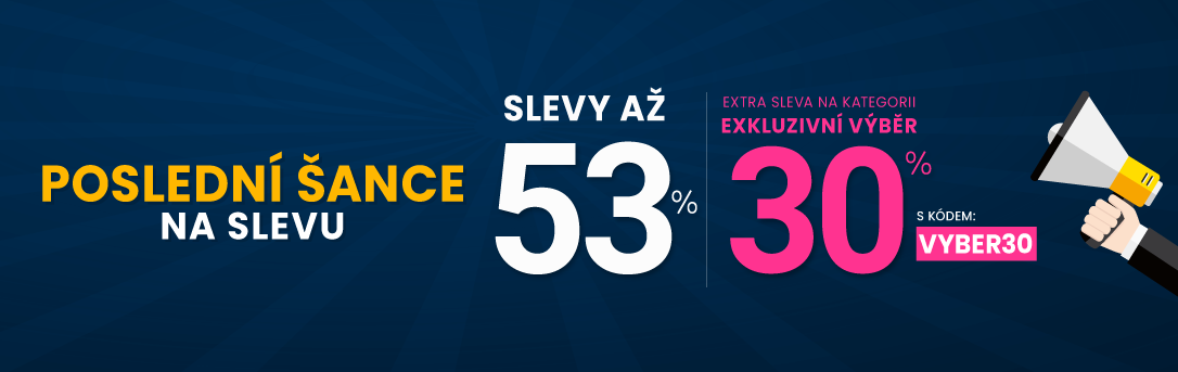 Slevy až 53 % + navíc 30 %