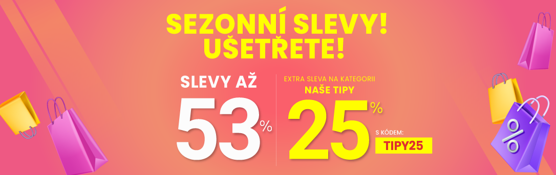 Slevy až 53 % + navíc 25 %