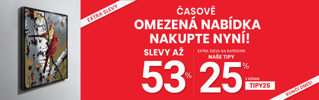Slevy až 53 % + navíc 25 %