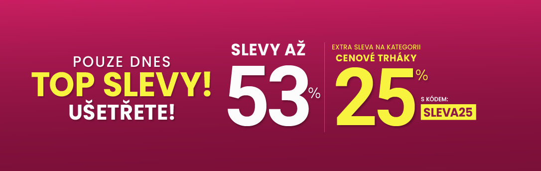 Slevy až 53 % + navíc 25 %
