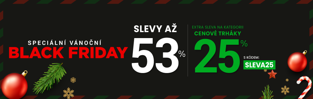Slevy až 53 % + navíc 25 %