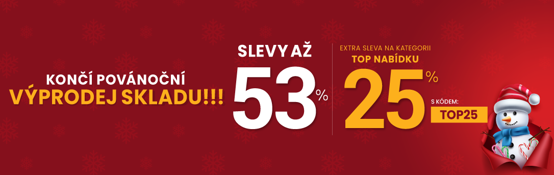 Slevy až 53 % + navíc 25 %