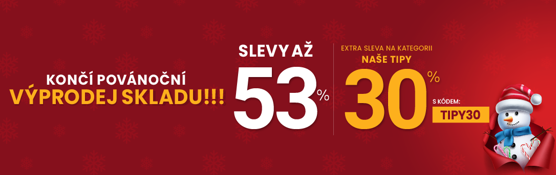 Slevy až 53 % + navíc 30 %