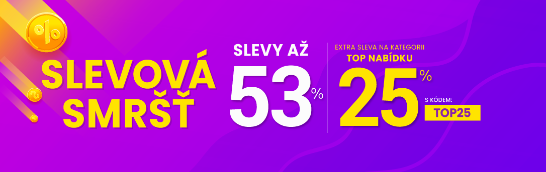 Slevy až 53 % + navíc 25 %