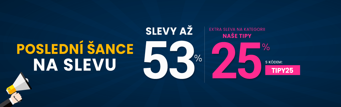 Slevy až 53 % + navíc 25 %