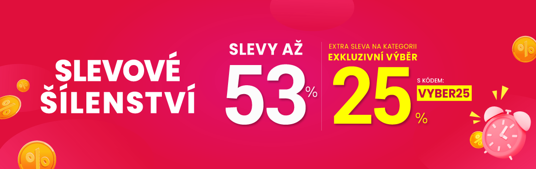 Slevy až 53% + navíc sleva 25 %