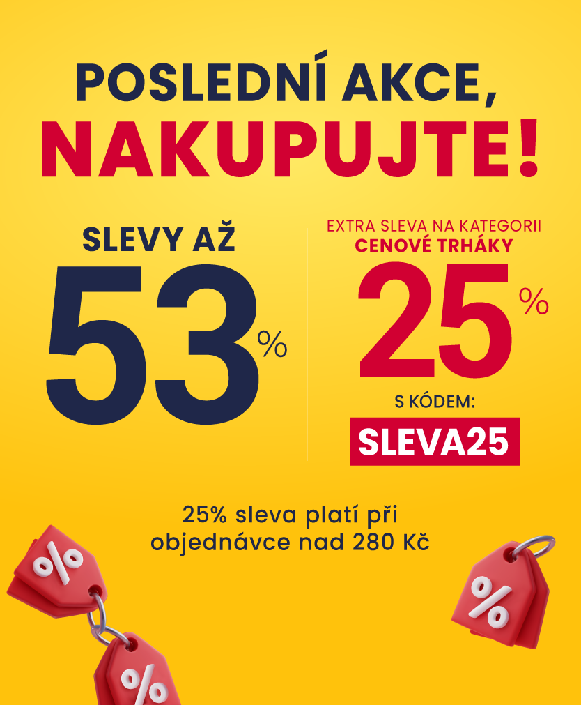 Slevy až 53 % + navíc 25 %
