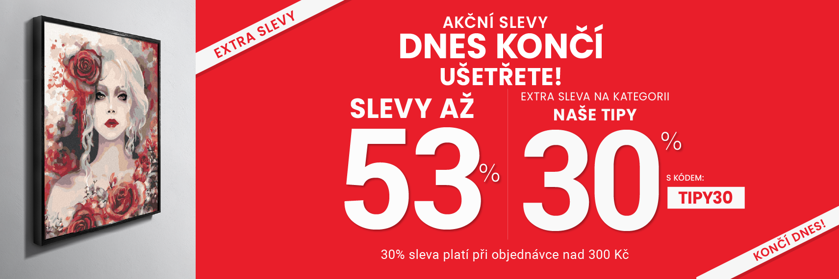 Slevy až 53 % + navíc 30 %