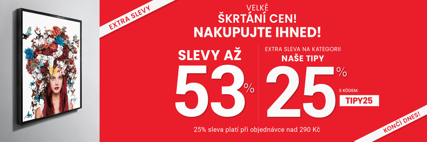 Slevy až 53 % + navíc 25 %