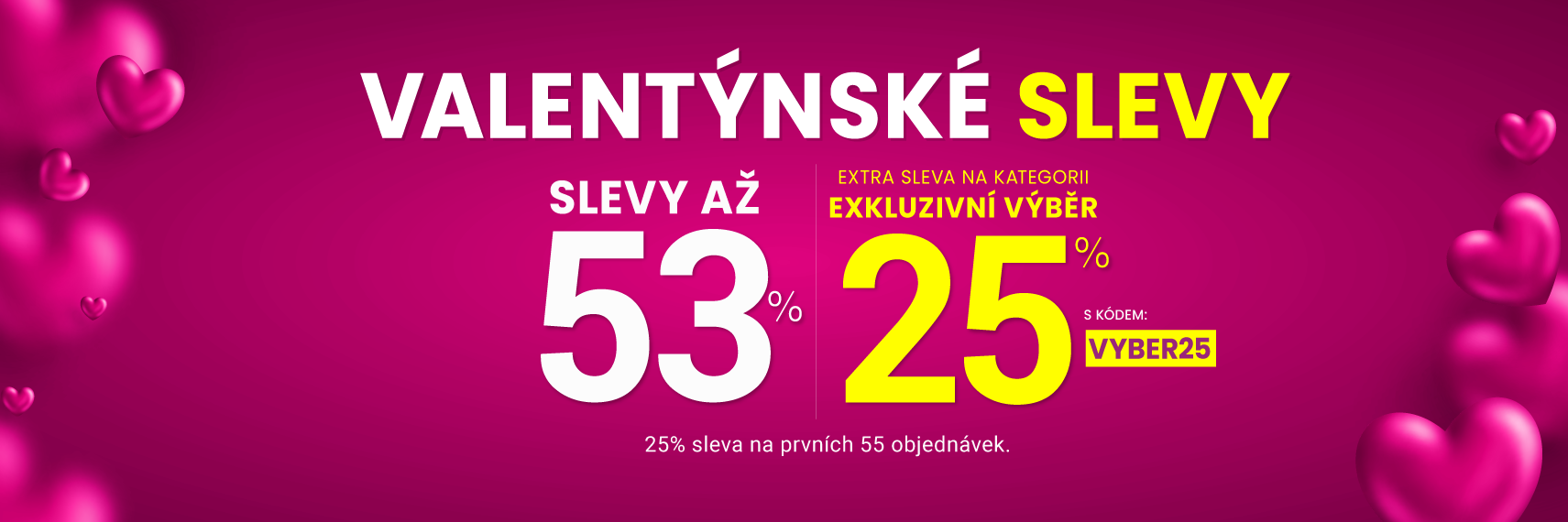 Slevy až 53 % + navíc 25 %