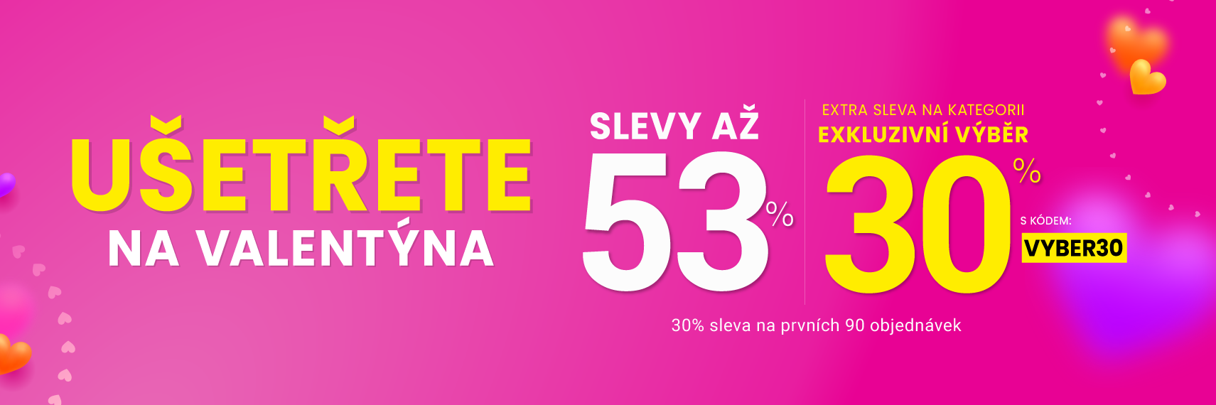Slevy až 53 % + navíc 30 %