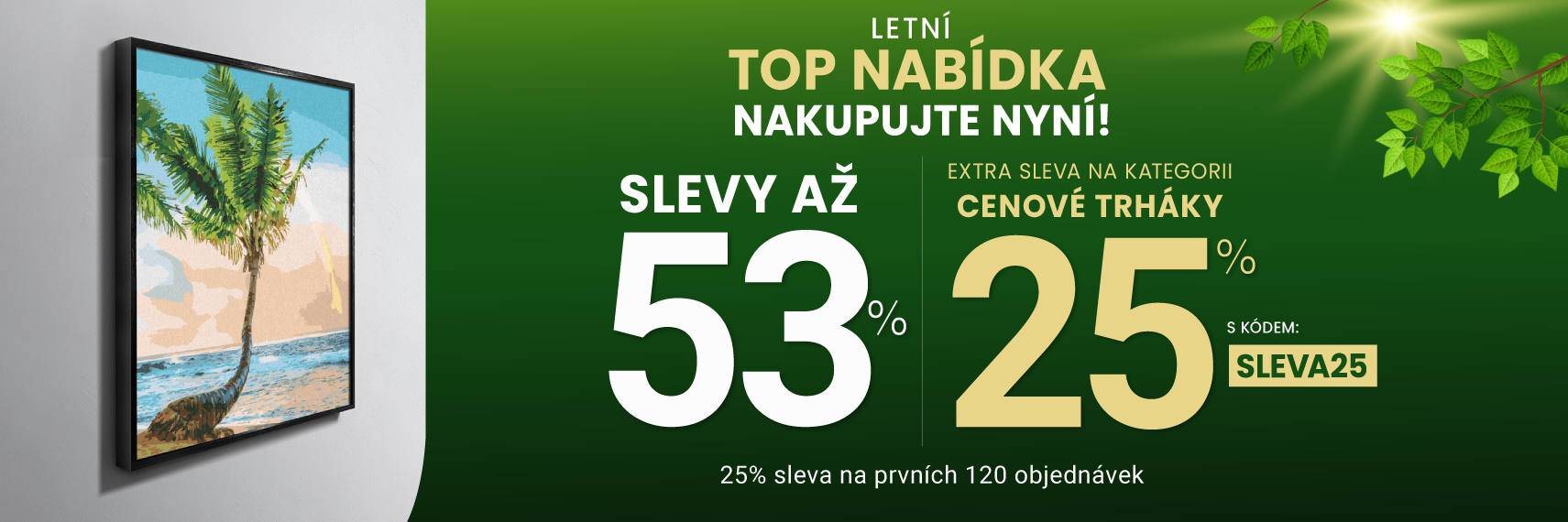 Slevy až 53 % + navíc 25 %