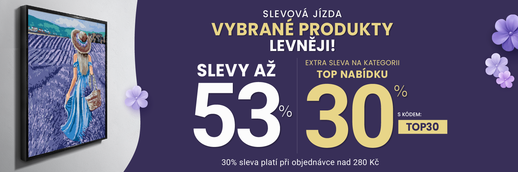 Slevy až 53 % + navíc 30 %