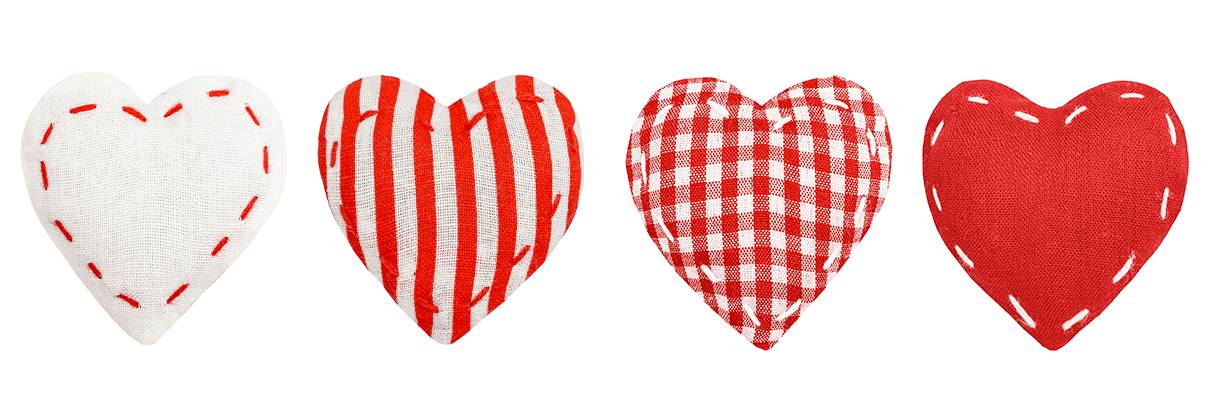 Polštářky ve tvaru srdce