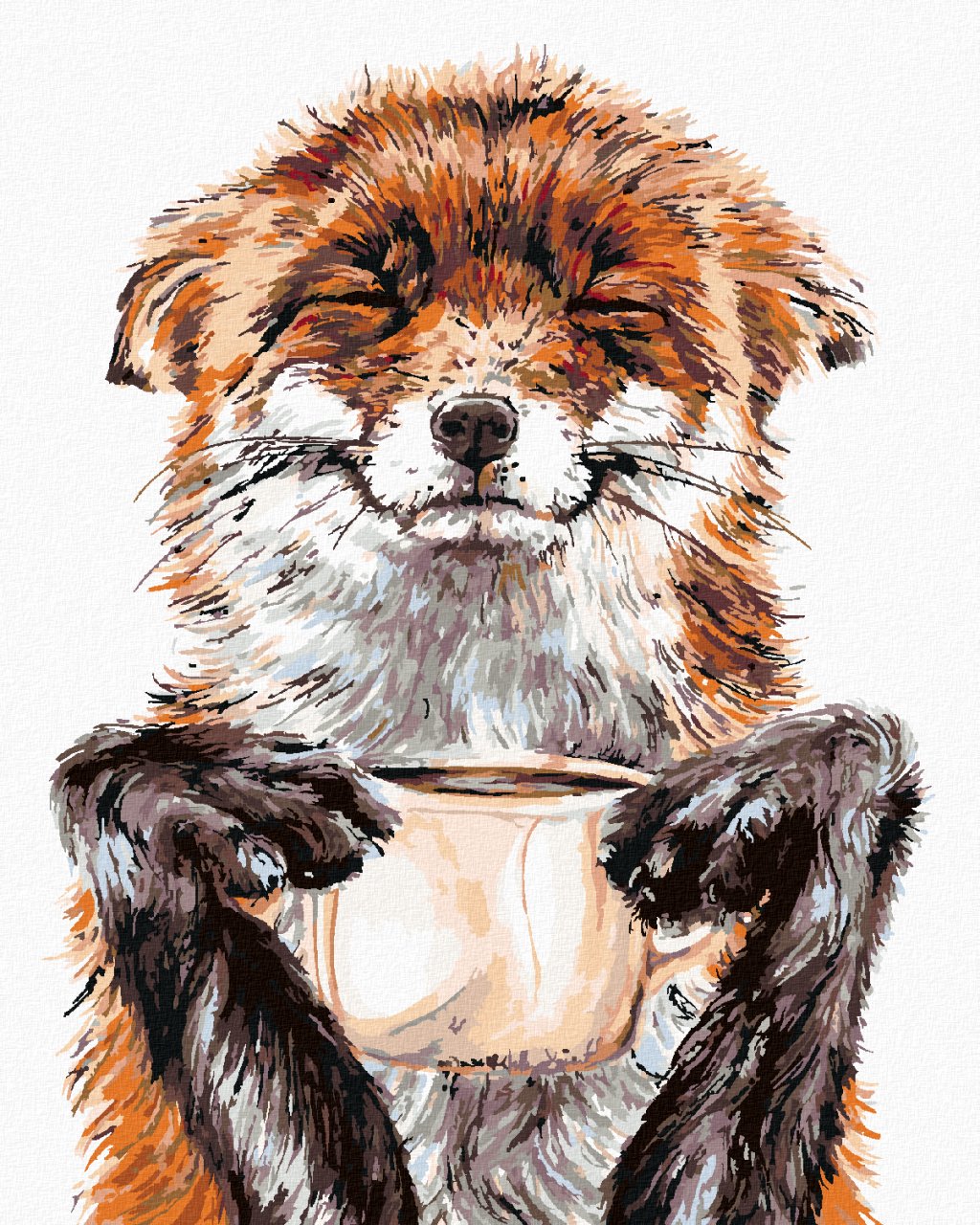 Liška s kávou
