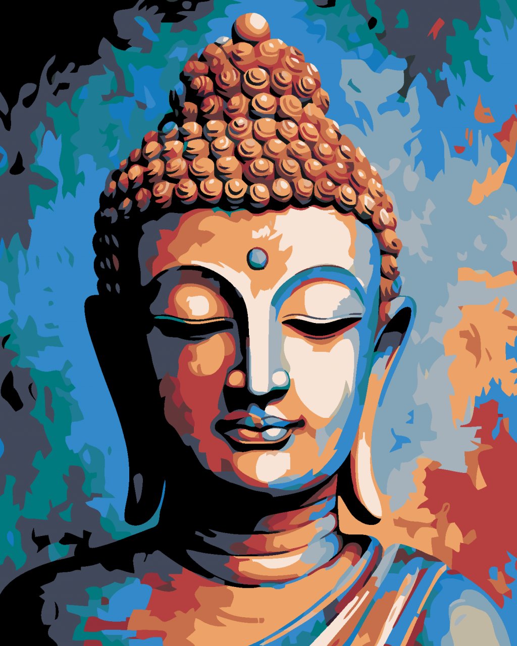 barevný Budha