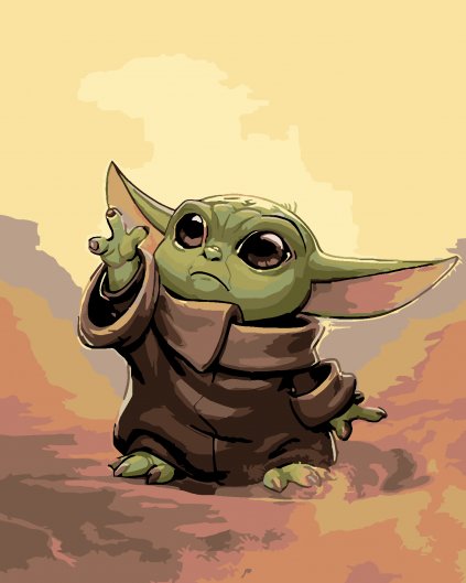 Malování podle čísel - BABY YODA