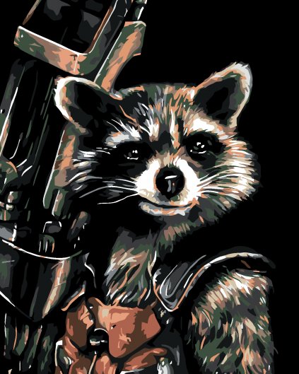 Malování podle čísel - ROCKET RACOON