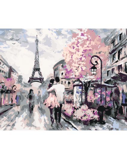 Malování podle čísel - PROCHÁZKA PAŘÍŽI
